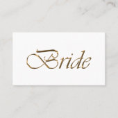 Bruid Elegant gouden script Gereserveerde Trouwtaf Plaatskaartje (Voorkant)