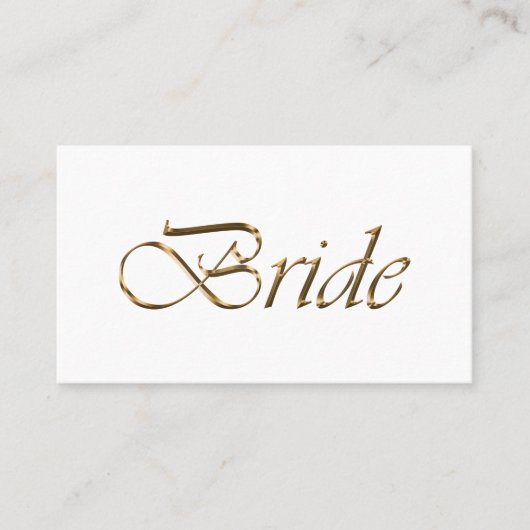 Bruid Elegant gouden script Gereserveerde Trouwtaf Plaatskaartje (Voorkant)