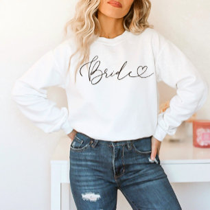 Bruid Elegant Schrift met Trendy Hart Trui