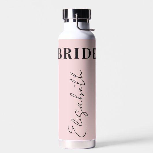 Bruid elegante typografie naam script gepersonalis waterfles (Links)