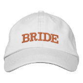 BRUID embroiderde honkbalpet goud / wit Geborduurde Pet (Voorkant)