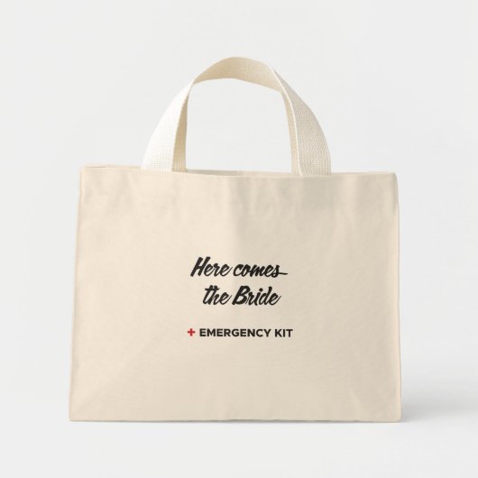 Bruid Emergency Kit tas, Bruids Gift Bag, Mini Tote Bag (Voorkant)