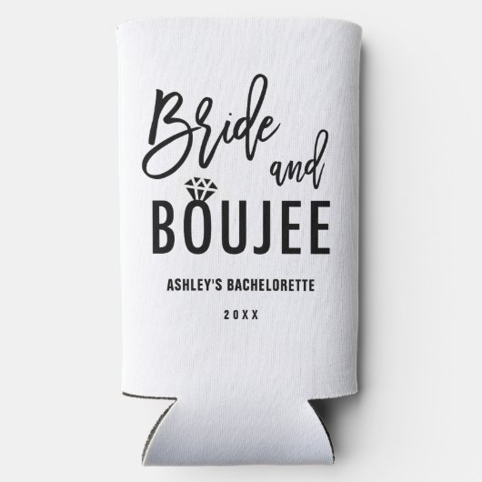 Bruid en Boujee Bachelorette Party Seltzer Blikjeskoeler (Achterkant)
