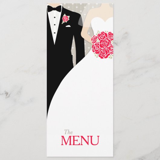 Bruid en bru menu (Achterkant)