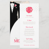 Bruid en bru menu (Voorkant / Achterkant)