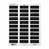 bruid en bruidebruin trouwadres zwart etiket (Full Sheet)