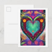  BRUID EN BRUIDEGAM   AANKONDIGINGSKAART (Voorkant / Achterkant)