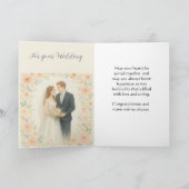 Bruid en Bruidegom Aangepaste Namen Felicitaties   Kaart (Binnen)