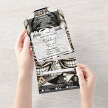 Bruid en bruidegom Aloha Ananas Tiki Hoofd Bruilof