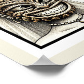 Bruid en bruidegom Aloha Ananas Tiki Hoofd Bruilof Poster (Hoek)