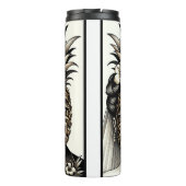 Bruid en bruidegom Aloha Ananas Tiki Hoofd Bruilof Thermosbeker (Achterkant)