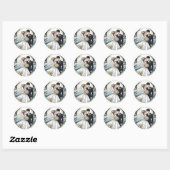 Bruid en bruidegom Anime bruiloft Ronde Sticker (Vel)