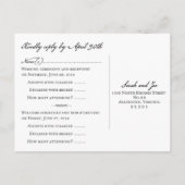 bruid en bruidegom antwoord Briefkaart (Achterkant)