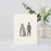 bruid en bruidegom antwoord Briefkaart (Staand voorkant)