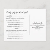  bruid en bruidegom antwoord Briefkaart (Achterkant)