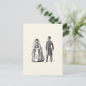  bruid en bruidegom antwoord Briefkaart (Staand voorkant)