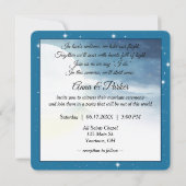 Bruid en bruidegom astronauten op een bruidstaart kaart (Achterkant)