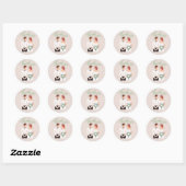 Bruid en Bruidegom Bedankt Ronde Sticker (Vel)