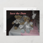 Bruid en bruidegom Beren Aankondigingskaart (Voorkant / Achterkant)