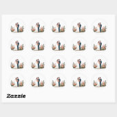 Bruid en Bruidegom Bloemige Embleem Stickers (Vel)