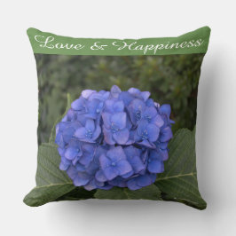 Bruid en bruidegom Blue Hydrangea Personaliseren Kussen