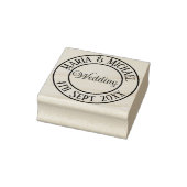 Bruid en bruidegom Blush Roze Bruiloft Rubberstempel (Stempel)