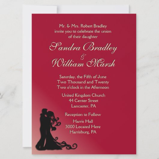 Bruid en bruidegom Bourgondië Kaart (Voorkant)