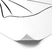 Bruid en bruidegom bruiloft eerste dans lijn kunst poster (Hoek)