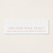 Bruid en bruidegom bruiloft gratis wijn voucher ka mini visitekaartjes (Achterkant)