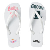 bruid en bruidegom bruiloft huwelijkshuwelijken teenslippers (Voetbed)