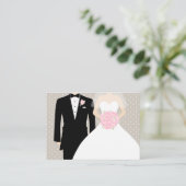 Bruid en bruidegom bruiloft info behuizing kaart (Staand voorkant)