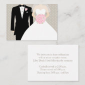 Bruid en bruidegom bruiloft info behuizing kaart (Voorkant / Achterkant)