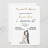 Bruid en bruidegom bruiloft kaart (Voorkant / Achterkant)