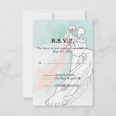 Bruid en bruidegom bruiloft RSVP (Voorkant)