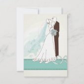 Bruid en bruidegom bruiloft RSVP (Achterkant)