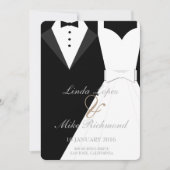 Bruid en bruidegom bruiloft uitnodiging Kaart (Voorkant)