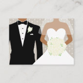 Bruid en bruidegom bruiloft witte rozen info informatiekaartje (Voorkant)