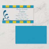 Bruid en bruidegom Contact Informatie Kaart Contactkaartje (Voorkant / Achterkant)