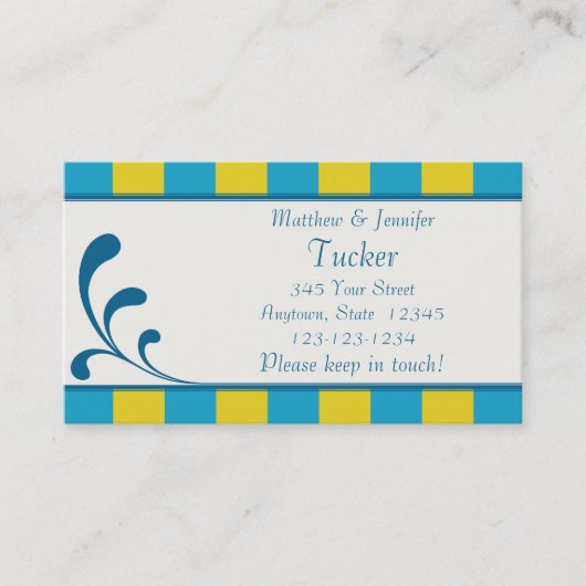 Bruid en bruidegom Contact Informatie Kaart Contactkaartje (Voorkant)