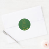 Bruid en bruidegom Dank je 2 Ronde Sticker (Envelop)