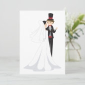 Bruid en Bruidegom Dansen Kaart (Staand voorkant)