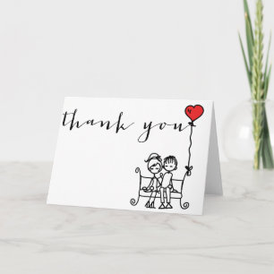 Bruid en Bruidegom Doodles Trouw Trouwkaart Bedankkaart