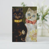 “Bruid en Bruidegom” door Louis Wain Bedankkaart (Staand voorkant)