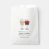 Bruid en bruidegom Elegant Boho Paar Wijn Huwelijk Bedankzakje (Voorkant)