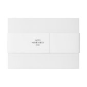 Bruid en bruidegom Elegant Script Naam Bruiloft Uitnodigingen Wikkel (Achterkant Voorbeeld)