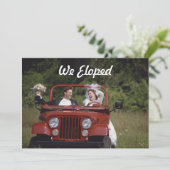 Bruid en bruidegom Elopement Aankondiging (Staand voorkant)