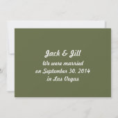 Bruid en bruidegom Elopement Aankondiging (Achterkant)