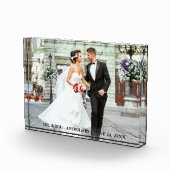 Bruid en bruidegom foto bruiloft blok (Rechts)