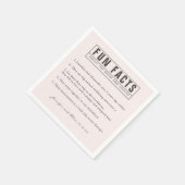 Bruid en bruidegom Fun Facts Blush Pink Paper Servet (Hoek)