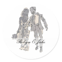 Bruid en bruidegom gepersonaliseerde namen elegant